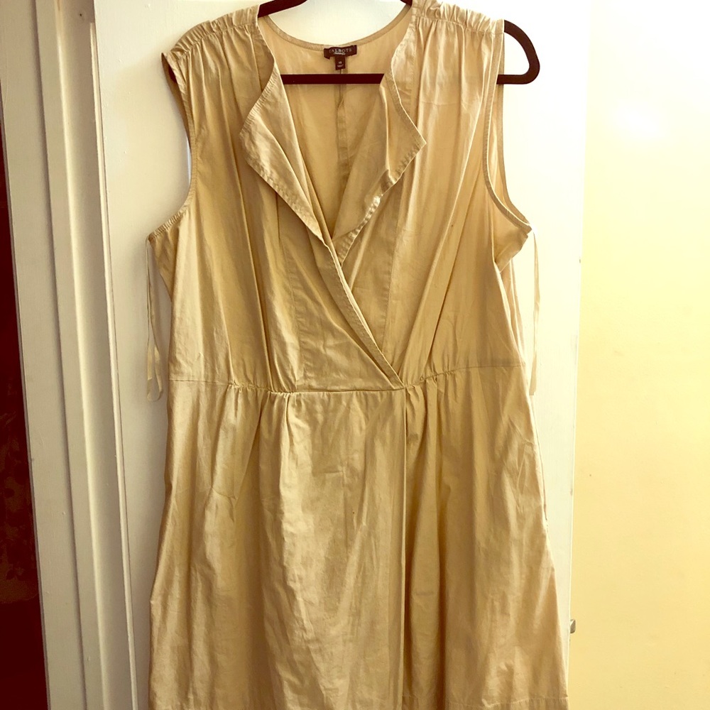 Talbots Cotton Beige Dress 18